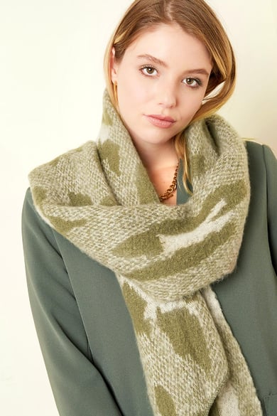 Wintersjaal Camel Polyester h5 Afbeelding4